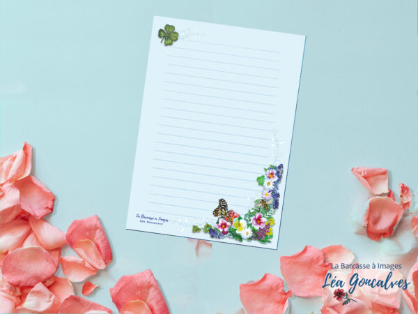 Bloc-notes A6 " Fleuri"