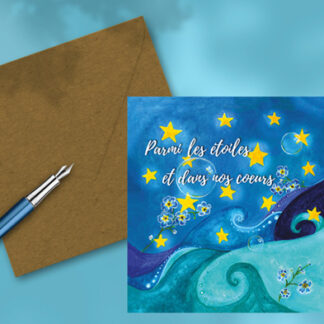 CARTE "Parmi les étoiles"