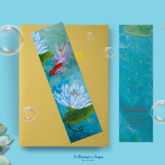 MARQUE PAGE "Poissons au nénuphar"