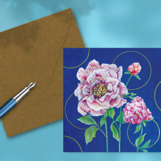 CARTE "Pivoines"